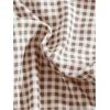 image:imageMakeMeChic Womens Plaid Bikini Set Halter Tie Back String Swimsuit 2 Piece Bathing SuitBrown