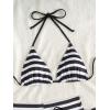image:imageMakeMeChic Womens Polka Dots Triangle Bikini Sets Swim Shorts Y2K Leopard Bathing Suit SwimsuitBlack White