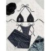 image:imageMakeMeChic Womens Polka Dots Triangle Bikini Sets Swim Shorts Y2K Leopard Bathing Suit SwimsuitPolka Dots