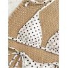 image:imageMakeMeChic Womens Polka Dots Triangle Bikini Sets Swim Shorts Y2K Leopard Bathing Suit SwimsuitPolka Dots White
