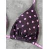 image:imageMakeMeChic Womens Polka Dots Triangle Thong Bikini Sets 3pcs High Leg Halter Swimsuit Bathing SuitMulticolor