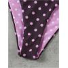 image:imageMakeMeChic Womens Polka Dots Triangle Thong Bikini Sets 3pcs High Leg Halter Swimsuit Bathing SuitMulticolor