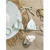 image:imageMakeMeChic Womens Rhinestone Starfish Bikini Top Halter Tie Backless Swimsuit Tops SwimwearBeige