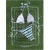 image:imageMakeMeChic Womens Striped Triangle Thong Micro Bikini Sets Halter Swimsuits Bathing SuitBlue Striped