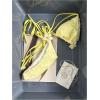image:imageMakeMeChic Womens Summer 2 Piece Swimsuit 3D Floral Halter Bikini Sets Vacation Triangle Tie Back Bathing SuitPale Yellow