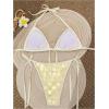 image:imageMakeMeChic Womens Summer Sequin String Bikini Sets Triangle Halter Cheeky Beach Vacation Bathing SuitsYellow