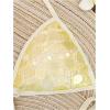 image:imageMakeMeChic Womens Summer Sequin String Bikini Sets Triangle Halter Cheeky Beach Vacation Bathing SuitsYellow
