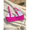 image:imageMakeMeChic Womens Textured Bikini Top Cut Out Summer Bathing Suit Swim TopsHot Pink