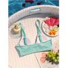 image:imageMakeMeChic Womens Textured Bikini Top Cut Out Summer Bathing Suit Swim TopsMint Green