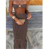 image:imageMakeMeChic Womens Triangle Thong Bikini Sets Floral Polka Dots Bandeau Bathing Suit Swimsuit CoverupPolka Dots Brown