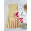 image:imageMakeMeChic Womens Triangle Thong Bikini Sets Floral Polka Dots Bandeau Bathing Suit Swimsuit CoverupYellow