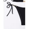 image:imageMakeMeChic Womens Two Piece Bikini Sets Swimsuit Halter Triangle Bathing Suit BeachwearBlack
