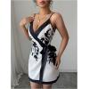 image:imageMakeMeChic Womens Floral V Neck Cami Dress Wrap Tie Side Belted Summer Mini DressesMulticolor