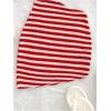 image:imageMakeMeChic Womens Beach Striped Strapless Tube Dress Twist Front Cut Out Knit Bodycon Y2k Mini Dresses