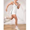 image:imageMakeMeChic Womens V Neck Tennis Dress Sleeveless Golf Athletic Dresses with Built in Shorts