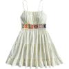 image:imageMakeMeChic Womens Floral Boho Mini Dress Spaghetti Strap Shirred Flowy A Line Cami DressesApricot