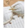 image:imageMakeMeChic Womens Strapless Dress Starfish Metal Sleeveless Bodycon Tube Mini DressesWhite Solid