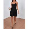 image:imageMakeMeChic Womens Beach Dresses Sweetheart Tiered Ruffle Flowy Cami Dress Short SundressBlack