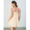 image:imageMakeMeChic Womens Bow Knot Tie Shoulder Cami Dress Sleeveless Flared Short Summer DressesApricot