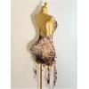 image:imageMakeMeChic Womens Cheetah Print Mini Dress Party Sleeveless Bodycon Draped Grunge Y2K Short DressesMocha Brown