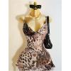 image:imageMakeMeChic Womens Cheetah Print Mini Dress Party Sleeveless Bodycon Draped Grunge Y2K Short DressesMocha Brown