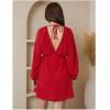 image:imageMakeMeChic Womens Deep V Neck Mini Dress Summer Beach Vacation Backless Dresses Casual SundressRed