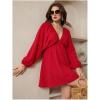 image:imageMakeMeChic Womens Deep V Neck Mini Dress Summer Beach Vacation Backless Dresses Casual SundressRed
