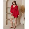 image:imageMakeMeChic Womens Deep V Neck Mini Dress Summer Beach Vacation Backless Dresses Casual SundressRed