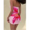 image:imageMakeMeChic Womens Floral Strapless Tube Dress Backless Bodycon Y2k Short DressesPink