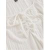 image:imageMakeMeChic Womens Knitted Bell Long Sleeve Mini Dress Short Sweater Corset DressWhite