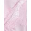 image:imageMakeMeChic Womens Lace Satin Asymmetrical Tops Spaghetti Strap Contrast Mini DressLight Pink