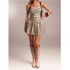 image:imageMakeMeChic Womens Striped Bandeau Mini Dress Strapless A Line Summer Y2K Short DressesApricot