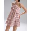 image:imageMakeMeChic Womens Striped Halter Dress Tie Open Back A Line Summer Short DressesPink