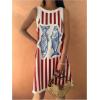 image:imageMakeMeChic Womens Striped Tank Dress Sleeveless Summer Short Dresses SundressRedmulticolor