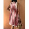 image:imageMakeMeChic Womens Striped Tank Dress Sleeveless Summer Short Dresses SundressRedmulticolor