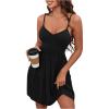 image:imageMakeMeChic Womens Beach Dresses Sweetheart Tiered Ruffle Flowy Cami Dress Short SundressBlack