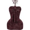 image:imageMakeMeChic Womens Halter Mini Dress Sleeveless Going Out Party Bodycon DressesPurple