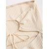 image:imageMakeMeChic Womens Boho Wrap Tube Dress Strapless Tie Backless Fringe Bodycon Mini DressesApricot