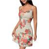 image:imageMakeMeChic Womens Floral Mini Dress Sleeveless V Neck Beach Vacation Dress Summer SundressMulticolor