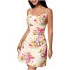 image:imageMakeMeChic Womens Floral Mini Dress Sleeveless V Neck Beach Vacation Dress Summer SundressMulticolor B