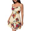 image:imageMakeMeChic Womens Floral Mini Dress Sleeveless V Neck Beach Vacation Dress Summer SundressMulticolor1