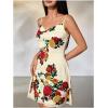 image:imageMakeMeChic Womens Floral Mini Dress Sleeveless V Neck Beach Vacation Dress Summer SundressMulticolor1