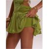 image:imageMakeMeChic Womens Floral Sequin Halter Dress Embroidery Draped A Line Y2K Mini DressesGreen