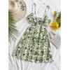 image:imageMakeMeChic Womens Summer Flowy Vacation Dress Sleeveless Flare Mini Beach DressesTropical Green