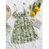 image:imageMakeMeChic Womens Summer Flowy Vacation Dress Sleeveless Flare Mini Beach DressesTropical Green