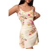 image:imageMakeMeChic Womens Floral Mini Dress Sleeveless V Neck Beach Vacation Dress Summer SundressMulticolor B