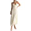 image:imageMakeMeChic Womens Summer Dress Floral Mesh Spaghetti Strap Backless Flowy Maxi Long Dress