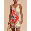 image:imageMakeMeChic Womens Boho Cami Dress Summer Spaghetti Strap Sleeveless Floral Beach Short DressesMulticolor