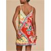 image:imageMakeMeChic Womens Boho Cami Dress Summer Spaghetti Strap Sleeveless Floral Beach Short DressesMulticolor