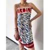 image:imageMakeMeChic Womens Letter Graphic Cami Dress Spaghetti Strap Straight Hem Mini DressesBlue